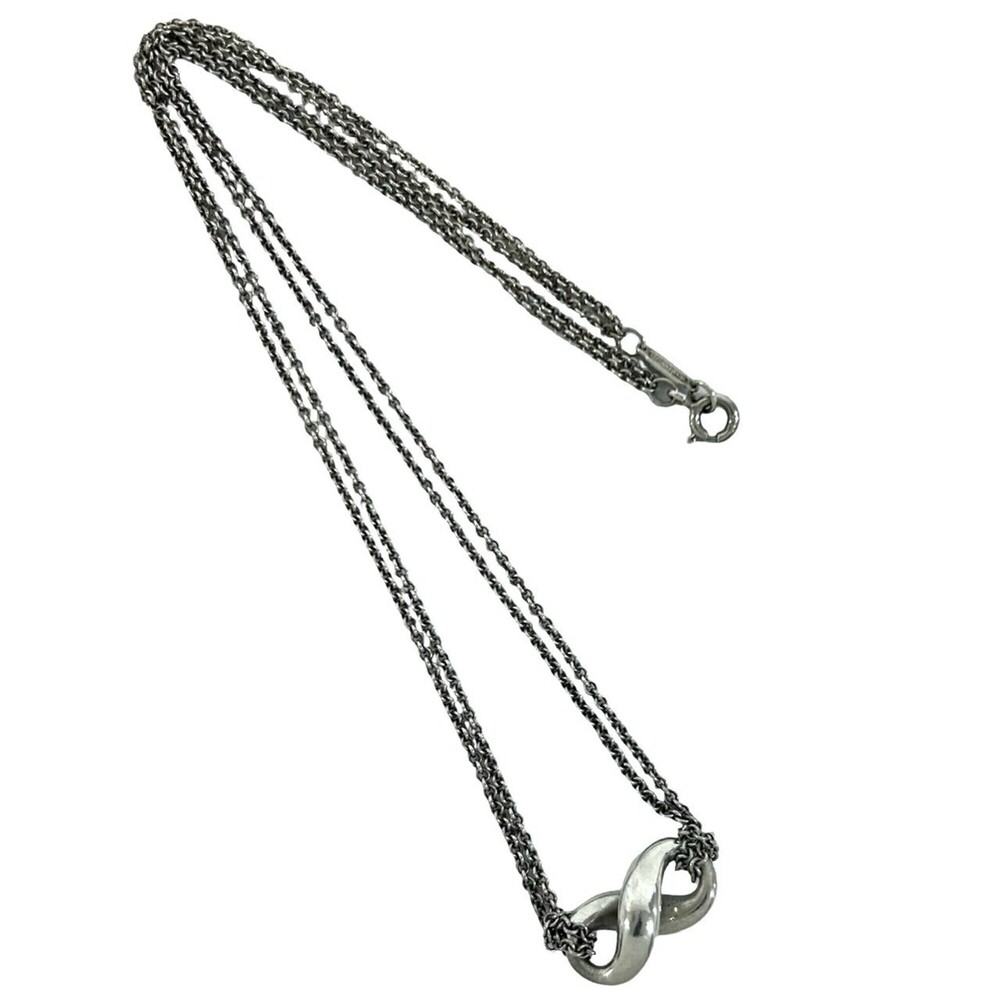 TIFFANY&Co. Tiffany Vintage Infinity Necklace, Sterling Silver 925 Pendant, A...